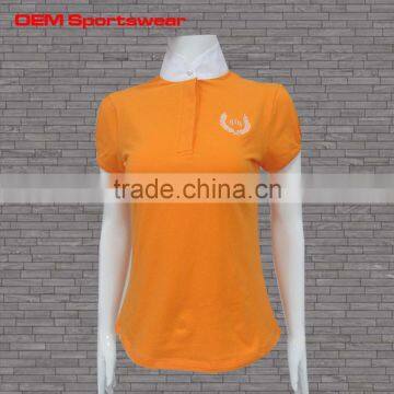 High quality custom horse polo shirt 100% cotton