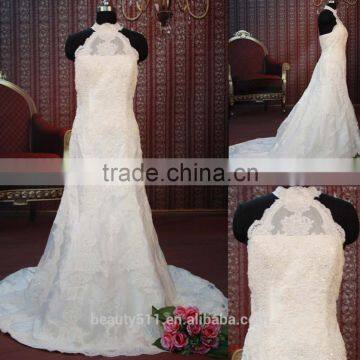 IN STOCK Halter wedding dress sleeveless flower ball gown bridal dresses SW113