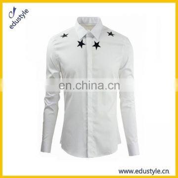 Wholesale Custom Printed 100% Cotton Mens White Shirts