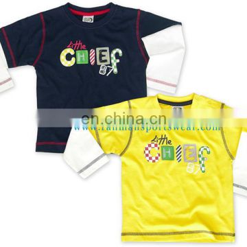 Kids Round Neck, Long Layer Sleeve T-Shirts - 02