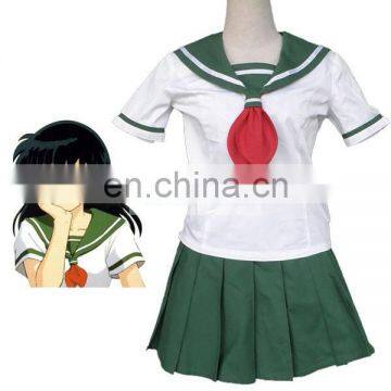 Rose Team-Free Shipping InuYasha Higurashi Kagome Summer School Sailor Uniform Anime Sexy Halloween Carnival Costume