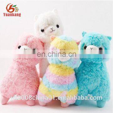 Factory price rainbow alpaca plush stuffed animal toys wholesale peru