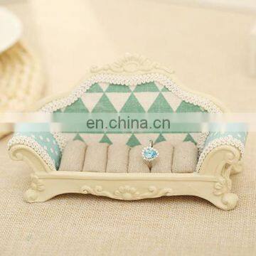 14*8*5cm sofa Jewelry Holder & Model Jewelry Display & jewelry stands blue color for ring