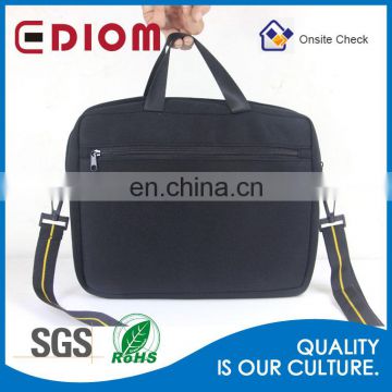 Wholesale custom logo printed black mens business laptop messenger bag