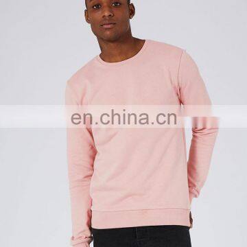 100% Cotton Plain Pullover Mens Sweatshirts Without Hoods photo-5