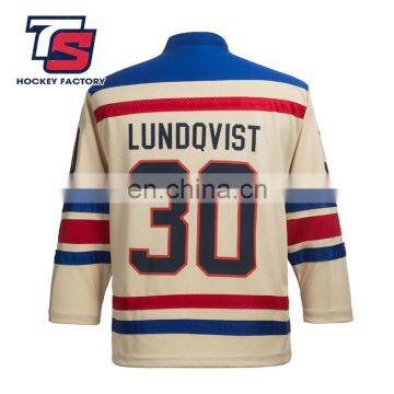 Customized Fans BEIGE Ice Hockey Jersey For Your Own Sytle photo-2