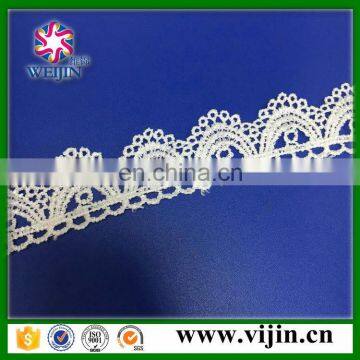 White Polyester French Lace Embroidery for Wedding photo-2
