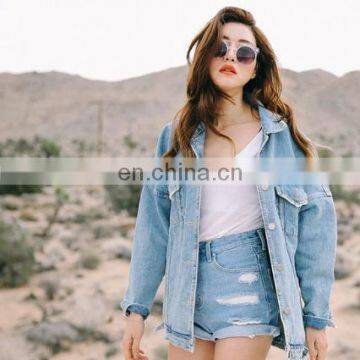 wholesale distressed denim jackets -2017 spring autumn clothes denim jacket women jean jacket sexy casual jeans