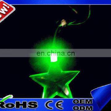 LED plastic glowing star shape necklace for party