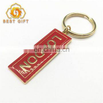 Colorful Custom Soft Enamel Red Color Keychain For Souvenir