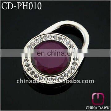 Promotion diamonds cabide saco with purple crystal CD-PH010