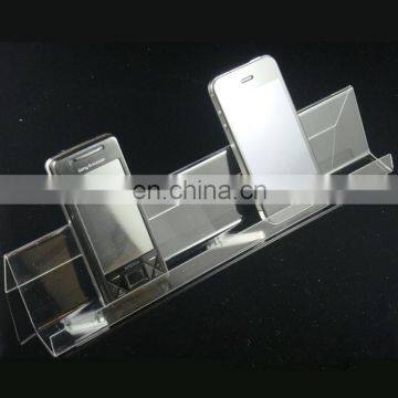 Top quality slat wall cell phone holder hanging acrylic wall mounted security mobile phone display stand