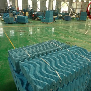 Industrial Pvc Fill Closed Water Blue / Green Pvc Fins For Cooling Tower