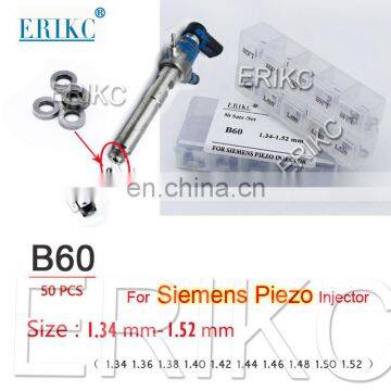 B60 Siemens Piezo Diesel Injector Washer Fuel Injection Shim Kits Adjusting Gasket Size 1.34-1.52mm for Nozzle 50pcs