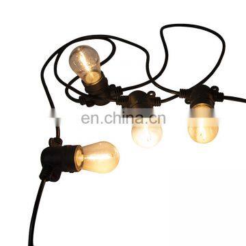 Holiday outdoor Custom party edison bulb S14 patio led string lights 48ft 15 sockets