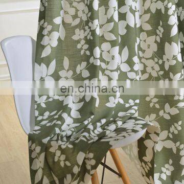 American country style cotton and linen printing curtain modern sheer linen  curtains