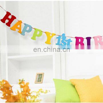 New Design 2020 Happy Birthday Felt Bunting Flag photo-5