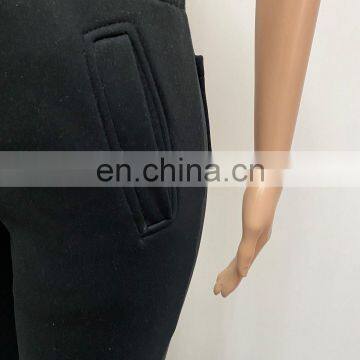 Custom Logo Wholesale Women Winter Ruched Stacked Joggers Sweatpants photo-5