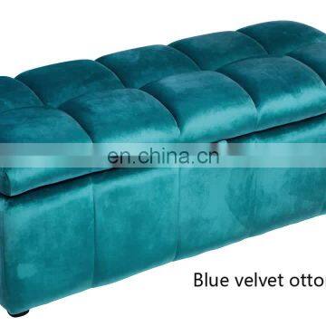 Low Price china supplier Wood Legs home furniture bed sofa velvet bench for sale