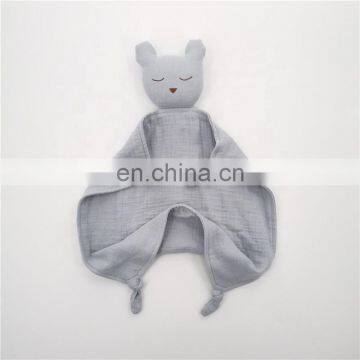 Sleep Bear Muslin Organic Cotton Baby Comforter Blanket Baby Toy photo-5