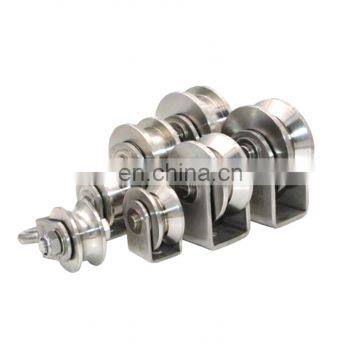63*30mm SUS201 U H V Groove Wheels Pulley Drawer Sliding Gate Castor Roller photo-5