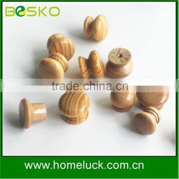 Natural material drawer wood door handles small round wooden knobs                        
                                                Quality Choice