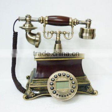 Old Fashioned Telephone With Wooden Style