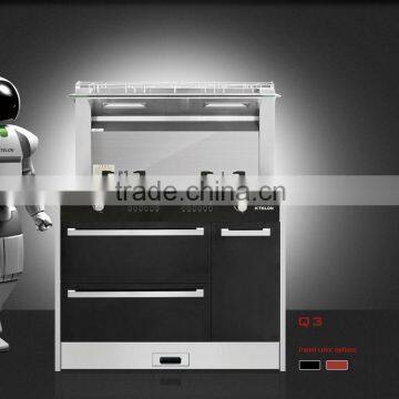 Ktelon Q3 integrated cooker, Gas induction infrared cooker, kitchen smoke exhaust ventilator, disinfection,cabinet 4 in 1