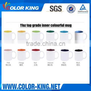 Manufacturer Wholesale Sublimation 11oz Top Grade Inner Colourful Handle