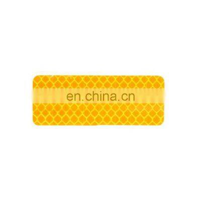 1/4Pcs New Square/Rectangle/Round Red/Blue/Orange/White/Yellow Auto Safety Reflector Tape Door Bumper Stickers Car Reflection photo-2