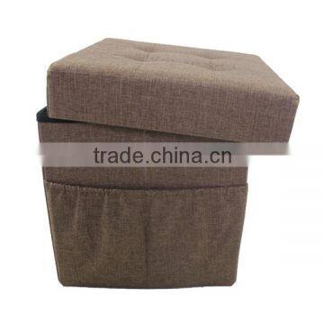 Ample Collapsible Storage Ottoman With Cushion Top photo-4