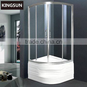 Modern Design Freestanding Corner Acrylic Deep Tray Glass Shower Enclosure