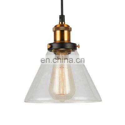 Industrial Vintage Glass Pendant Lamp E27 Restaurant Hanging Light