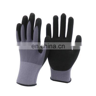 15 Gauge Nylon Nitrile Gloves Sandy Nitrile Work Gloves Nitrile Glove