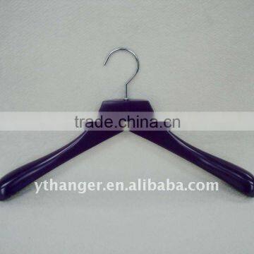 WL100 purple wood hanger for ladies garment