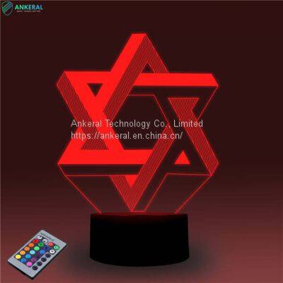 16 Colors Changing 3D Night Light Remote Control Best Selling Items photo-3