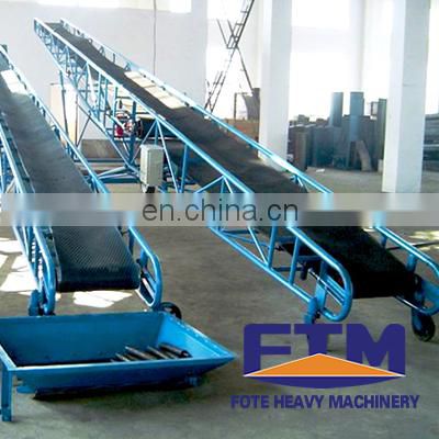 Building construction equipment rubber belt conveyor machine with strong climbing ability