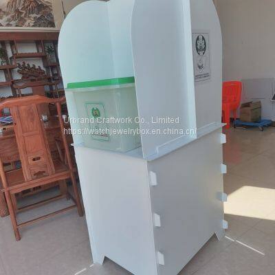 Chinese Cheap Price Standalone Corrugated PP PPC Plastic Voting Booth Individual Voting Box Wholesale
