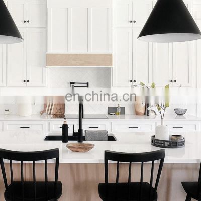 White Matt Lacquer European Style Bespoke Ready Assemble Modular Islands Kitchen Cabinets