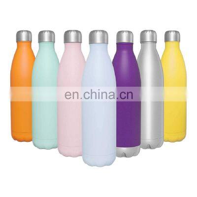 Vacuum Double Insulated Wall Outdoor Sports Drink Stainless Steel Water Bottles Keep 24 Hour Hot and Cold Customisable