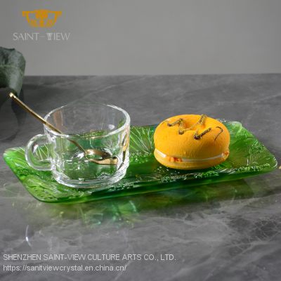 SAINT VIEW 2022 Serving Coffee Shop Trays Rectangle Household Restaurant Dessert Plate Elegant Wholesale photo-4