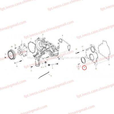 MAN D2066 Crankshaft front oil seal 01510-6008