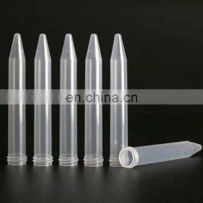 PE/PP/PS plastic flat bottom test tube with screw cap