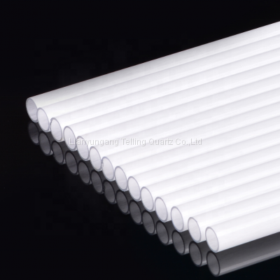 Opaque Quartz Glass Tube Milky White Quartz Tube Lighting Tube Silica frosted glass tube