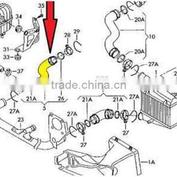 FUPOWER SILICONE HOSE FOR PASSAT SKODA SUPE 1.9TDI 1.9 TDi 130 HP (AWX, AVF) Motor Codes INTERCOOLER TURBO HOSE PIPE 3B0145828G photo-4