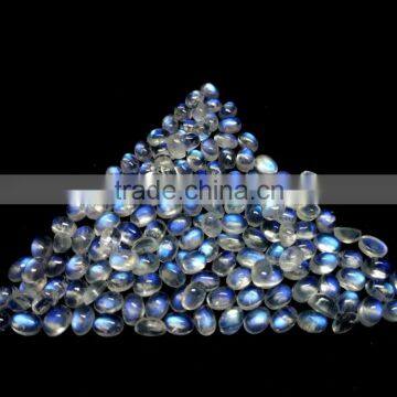 7x5 mm Rainbow Moonstone Cabochon Gemstone / 7x5 mm Rainbow Moonstone Loose Gems / Blue Fire Rainbow Moonstone photo-4