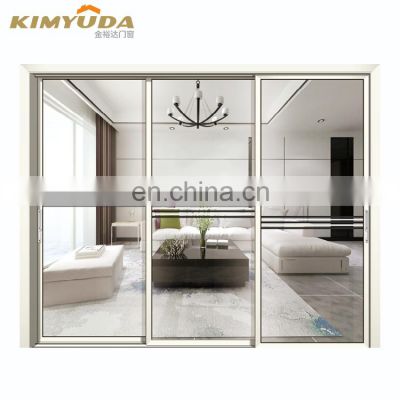 JYD 2 Tracks Soundproof Double Glass Aluminum Sliding Doors and Windows