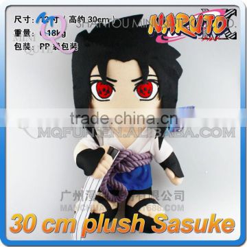 Mini Qute 30 cm naruto Sasuke with Shuriken Japanese anime dolls plush toys boneca pelucia brinquedos boys toys NO.MQ 101