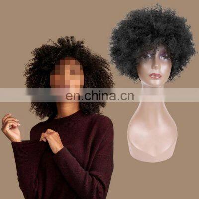 In Stock High Quality Afro Bob Short Hair Real Human Hair Wigs For Women And Girls