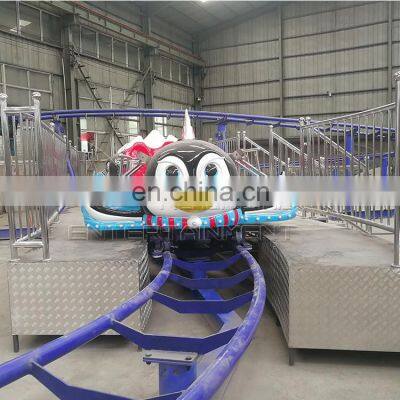 Kiddie penguin spinning car ride penguin pulley amusement ride for sale